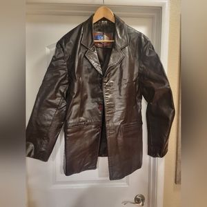 LOBI LOBI Rich Dark Brown Genuine Leather Jacket (Size M)